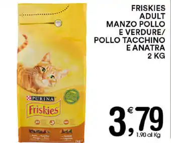 Gecop Friskies Adult Manzo Pollo E Verdure/Pollo Tacchino E Anatra 2kg offerta