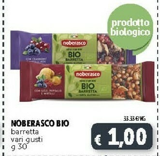 Deco Supermercati Noberasco Barretta Bio 30 G offerta