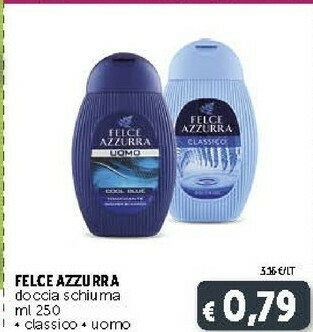 Deco Supermercati Felce Azzurra Doccia Schiuma Classico/ Uomo 250 Ml offerta