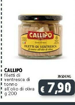 Deco Supermercati Callipo Filetti Di I Ventresca Di I Tonno All'olio Di Oliva 200 G offerta