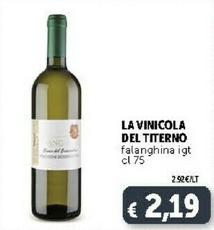 Deco Supermercati La vinicola del titerno Falanghina Igt Cl 75 offerta