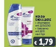 Deco Supermercati Head & Shoulders Shampoo / Balsamo offerta