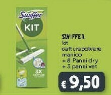 Deco Supermercati Swiffer Kit Catturapolvee Manico 8 Panni Dry/ 3 Panni Vet offerta