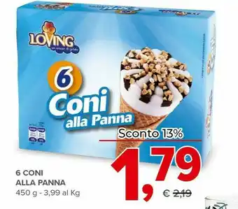 Todis Loving 6 Coni Alla Panna offerta
