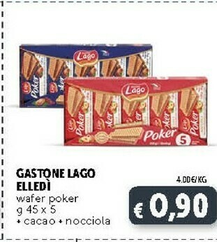 Deco Supermercati Gastone lago elledi Wafers Nocciola offerta