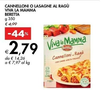 Bennet Beretta Cannelloni O Lasagne Al Ragu Viva La Mamma offerta