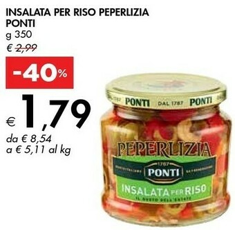Bennet Ponti Insalata Per Riso Light Peperlizia 350 G(ml) offerta