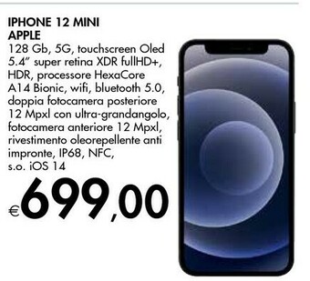Bennet Apple IPhone 12 Mini 13,7 Cm (5.4") Doppia SIM IOS 14 5G 128 GB Blu offerta