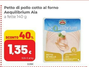 Coop Aia Petto Di Pollo Cotto Al Forno Aequilibrium 140 G(ml) offerta