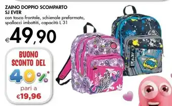 Bennet SJ Ever Zaino Doppio Scomparto offerta