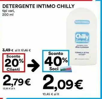 Coop Chilly Detergente Intimo Antibatterico offerta