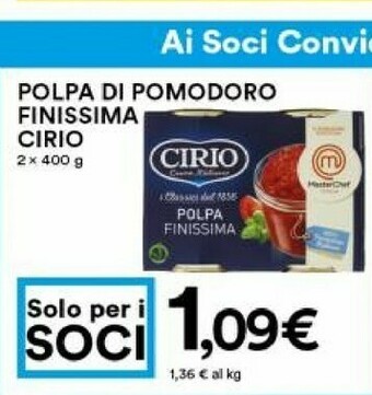 Coop Cirio Polpa Di Pomodoro Finissima offerta