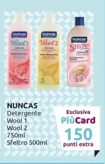 Nuncas Detergente Wool 1 Wool 2 750 ml Sfeltro 500 ml