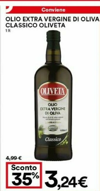 Coop Oliveta Olio Extra Vergine Di Oliva 1000 G(ml) offerta