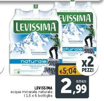 Deco Supermercati Levissima Acqua Minerale Naturale 1500 G(ml) offerta