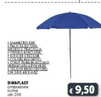 Deco Supermercati Oxford Dimaplast Ombrellone offerta