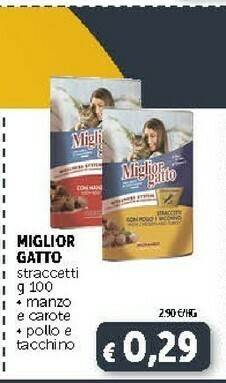 Deco Supermercati Morando Miglior Gatto Straccetti Manzo E Carote Pollo E Tacchino offerta