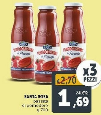 Deco Supermercati Nestlè Santa Rosa Passata Di Pomodoro G 700 offerta