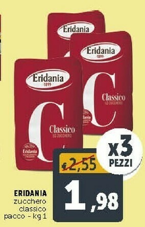 Deco Supermercati Lavazza Eridania Zucchero Classico offerta