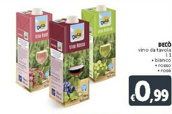 Deco Supermercati Decò - Vino Rosso 1000 G(ml) offerta