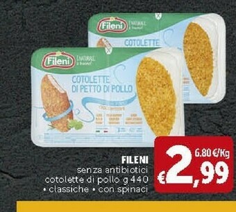 Deco Supermercati Fileni Cotolette Di Pollo Naturale 440 G(ml) offerta