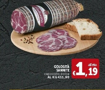 Deco Supermercati Golosità Sannite Capocollo Dolce offerta