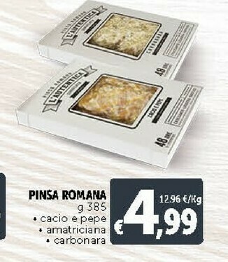 Deco Supermercati Pinsa Romana Cacio E Pepe/ Amatriciana/ Carbonara 385 G offerta