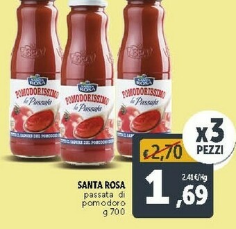 Deco Supermercati Santa rosa Pomodorissimo La Passata 700 G(ml) offerta