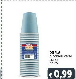 Deco Supermercati Dopla Bicchieri Caffe Carta offerta