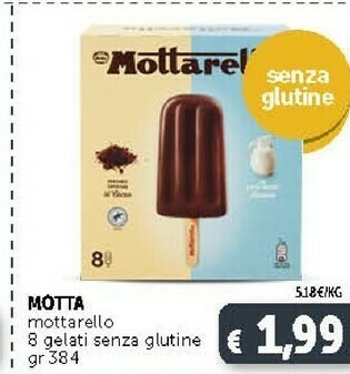Deco Supermercati Motta Rello Gelato Con Latte Fresco Italiano 384 G(ml) offerta