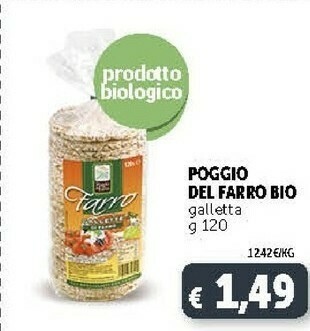 Poggio del farro Gallette Di Farro Biologiche 120 G(ml)