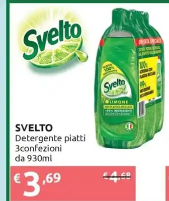 Svelto Detergente Piatti 3 Confezioni da 930 ml