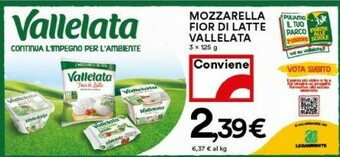 Coop Vallelata Mozzarella offerta