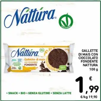 Conad Gallette di mais con cioccolato fondente nattura offerta