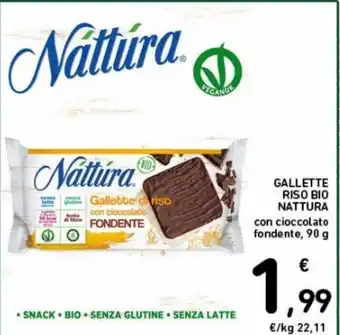 Gallette riso bio nattura con cioccolato fondente
