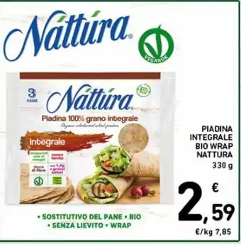 Conad Piadina integrale bio wrap nattura offerta
