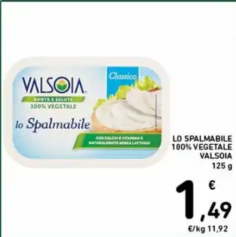 Conad Lo spalmabile 100% vegetale valsoia offerta