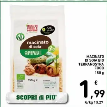 Conad Macinato di soia bio terranostra food offerta