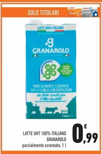 Conad City Latte uht 100% italiano granarolo offerta