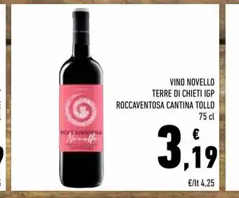 Vino novello terre di chieti lgp roccaventosa cantina tollo 75 cl