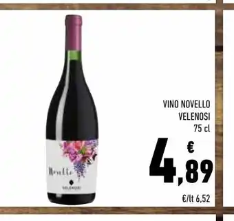 Conad Superstore Vino novello velenosi 75 cl offerta