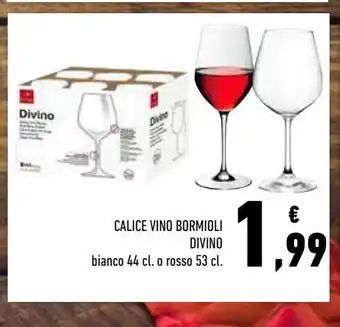 Conad Superstore Calice vino bormioli divino offerta
