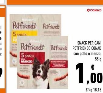 Conad Superstore Snacks per cani petfriends conad offerta