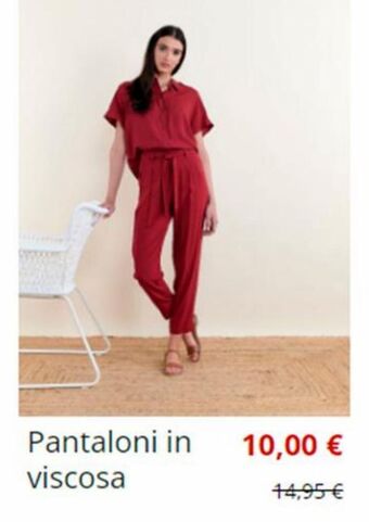 Piazza Italia Pantaloni in viscosa offerta