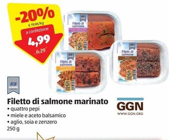 ALDI Filetto di salmone marinato offerta