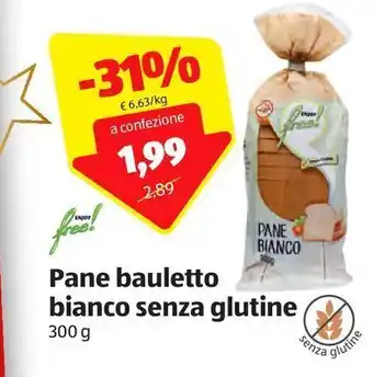 ALDI Pane bauletto bianco senza glutine offerta