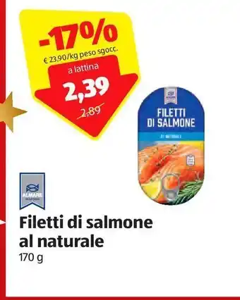 ALDI Filetti di salmone al naturale offerta