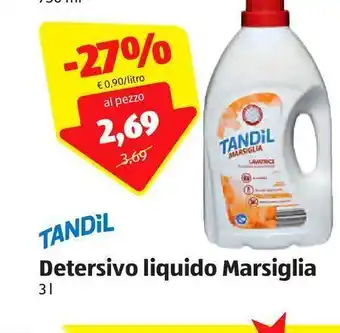 ALDI Detersivo liquido marsiglia offerta