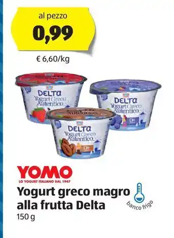 ALDI Yogurt greco magro alla frutta delta offerta