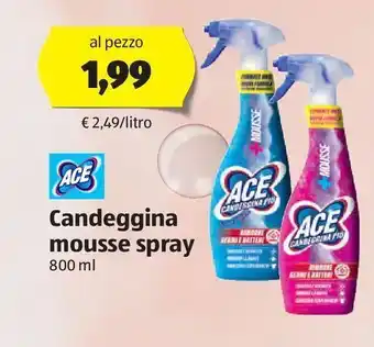 ALDI Candeggina mousse spray offerta